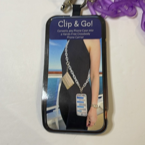 Brand New Save the Girls Clip & Go Purple Phone Crossbody - Picture 5 of 13